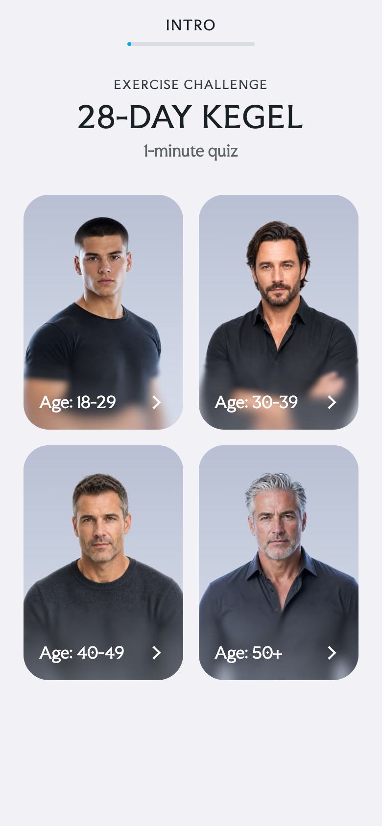 Opening screen of the quiz