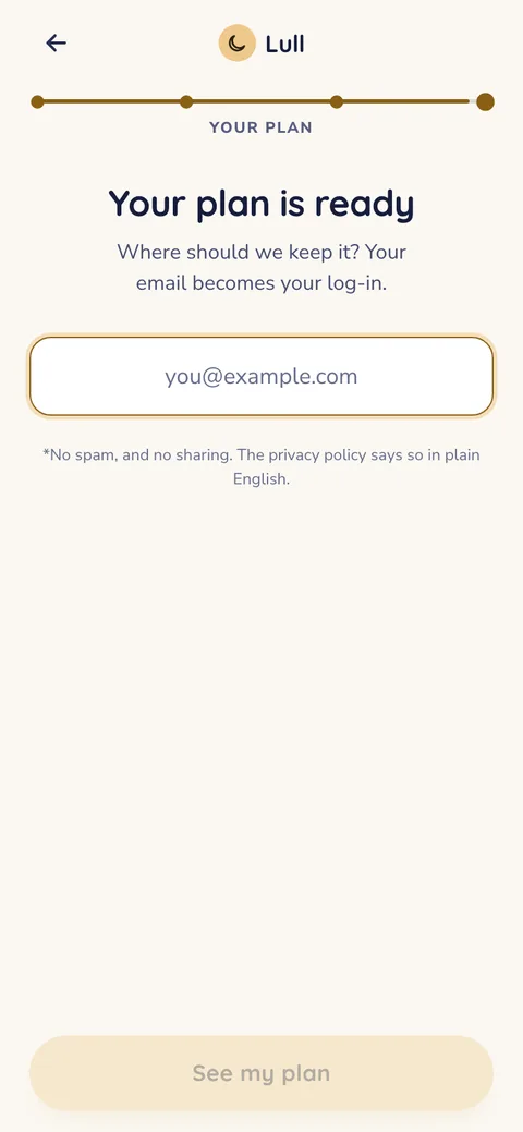 Email screen