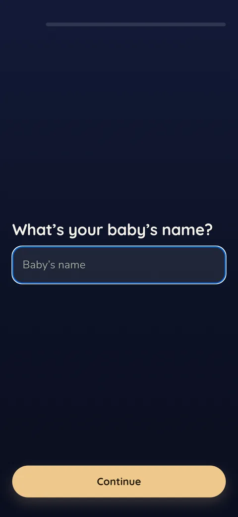 Baby setup form